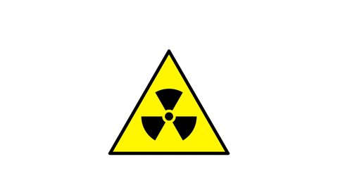 Toxic sign, symbol. Warning radioactive zone graphic icon