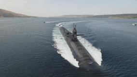 US Navy Nuclear Submarine Aerial Video as Living the Bay