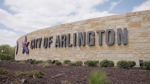 Arlington, Texas - March 30, 2022: City of Arlington sign