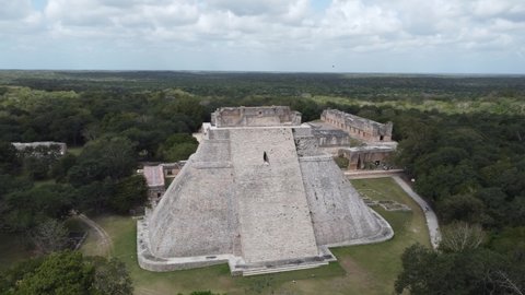 uxmal 4K drone. Yucatan, Mexico