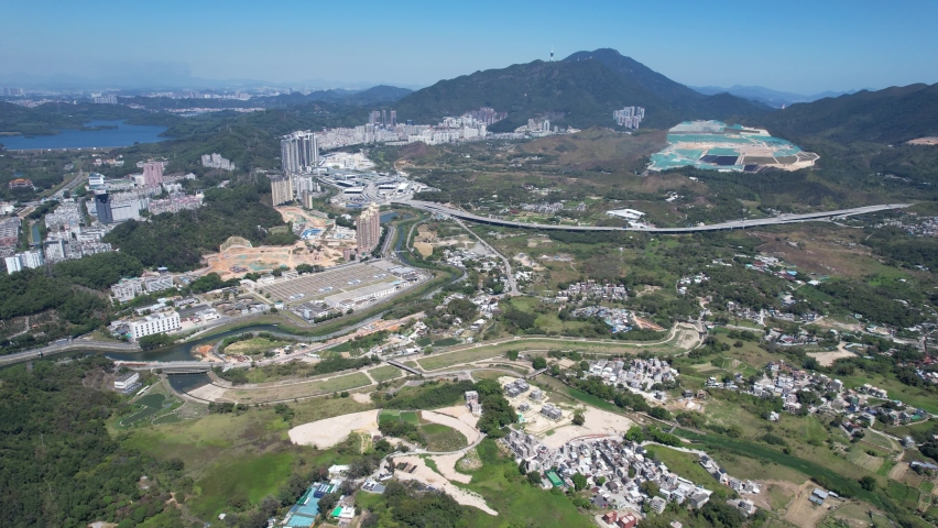 Shenzhen and Hong Kong Greater Bay Area with a Innovation and Technology Zone on the Northern Metropolis Development in Lok Ma Chau, Man Kam To and San Tin, A land for future housing, technology