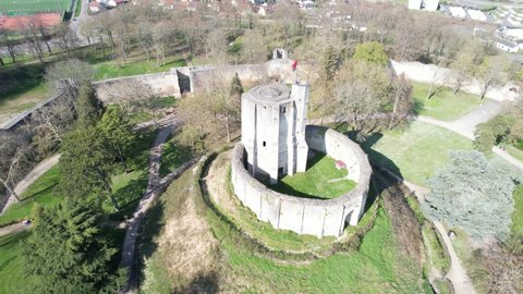 Drone view of Gisors Castle