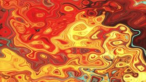 3840x2160 25 Fps. Swirls of marble. Liquid marble texture. Marble ink colorful. Fluid art. Very Nice Abstract Colorful Design Orange Swirl Texture Background Marbling Video. 3D Animation, 4K.