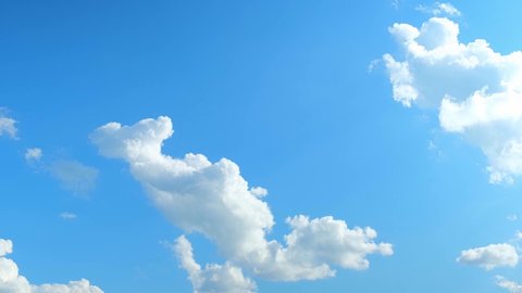 4K UHD : Timelapse of beautiful blue sky with clouds background, Blue sky with clouds and sun. cloud timelapse nature background.
