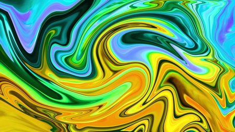 3840x2160 25 Fps. Swirls of marble. Liquid marble texture. Marble ink colorful. Fluid art. Very Nice Abstract Colorful Design Yellow Blue Swirl Texture Background Marbling Video. 3D Animation, 4K.