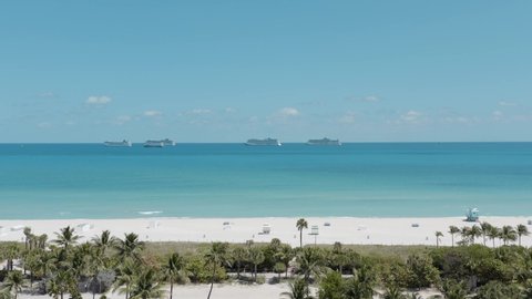 Miami Beach white sand beach in Florida