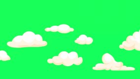 Animation warm orange clouds moving from left to right on green screen. - Powered by Shutterstock - Get 15% off with code: PIKWIZARD15