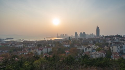 Sunset of colonial architecture in Qingdao, Shandong, ChinaSunset of colonial architecture in Qingdao, Shandong, China