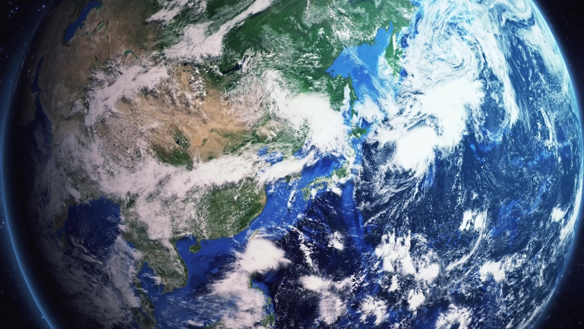 Zoom in to the city of Mandaluyong, Philippines from space. 3D Animation, Stock video footage.