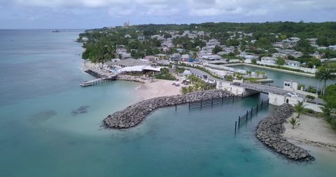 Aerial view of Port St. Charles Marina on the island of Barbados