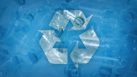 Plastic Bottles For Recycling With Arrows Graphic