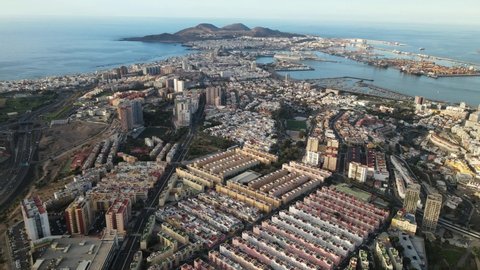 Aerial of Las Palmas de Gran Canaria