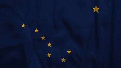 U.S states flags. Flag of Alaska. High quality 4K resolution.	