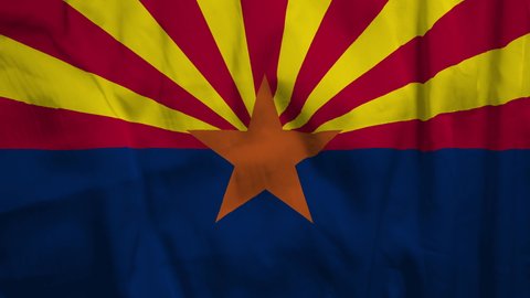 U.S states flags. Flag of Arizona. High quality 4K resolution.	