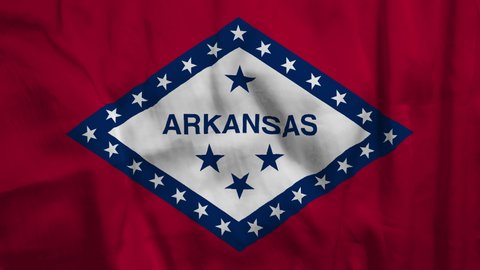 U.S states flags. Flag of Arkansas. High quality 4K resolution.	