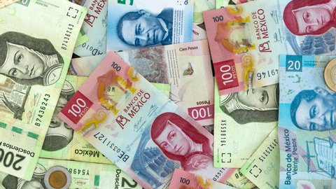 Rotating Background of Mexican Pesos