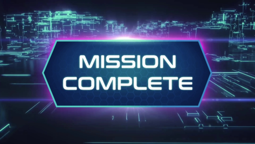 mission complete graphic motion texture icon Stock Footage Video (100% ...