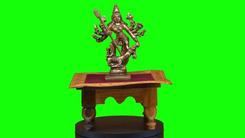 Indian Goddess Kali Mata idol on rotating table