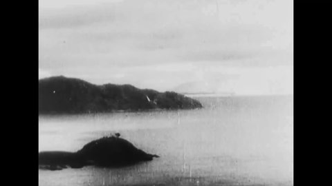 CIRCA 1941 - Japanese forces establish a beachhead in Hong Kong.