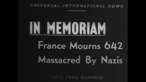 CIRCA 1953 - Memorials are held in France for victims of Nazism.