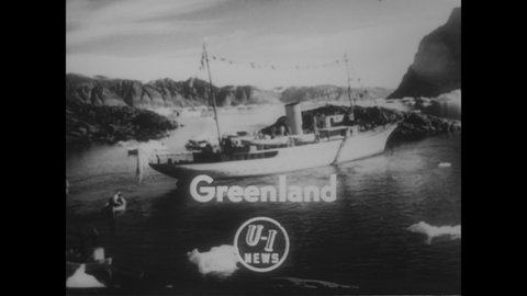 CIRCA 1952 - Queen Ingrid and King Frederick visit the Danish colony of Greenland.