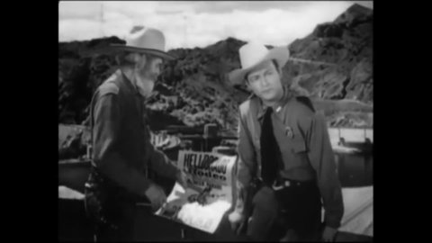 CIRCA 1946 - In this western film, a man accuses the government of being unpatriotic because he isn't allowed to put up posters wherever he wants.