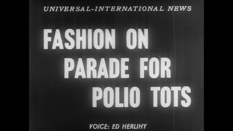 CIRCA 1954 - The March of Dimes organization puts on a spring fashion show to raise money for polio research.
