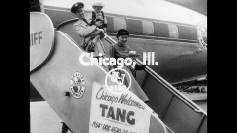 CIRCA 1954 - Tang, a collie who has saved several children, is honored for his heroism at a special ceremony in Chicago.