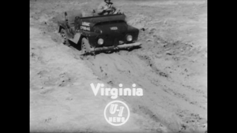 CIRCA 1953 - US Marines test drive the durable Mighty Mite, their successor to the jeep.