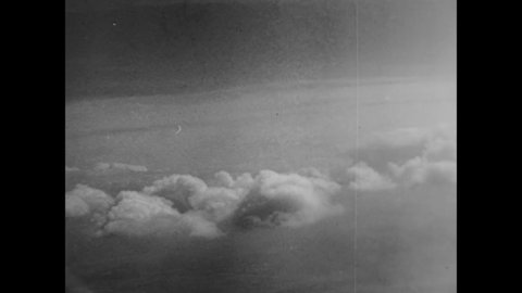 CIRCA 1944 - Gun camera footage of a US Army plane strafing Nazi installations.