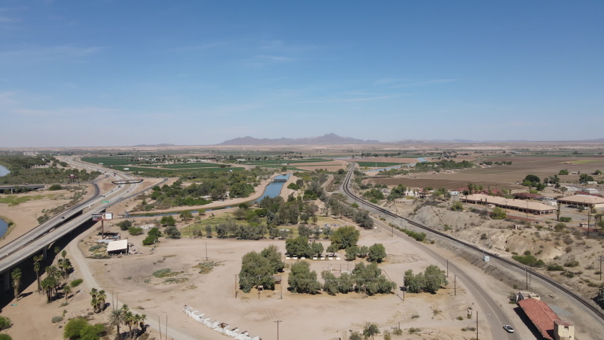 Aerial Drone Footage - Yuma Desert Landscape