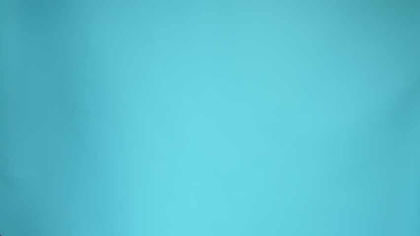 Excited guy put textbook head cross hands isolated blue color background