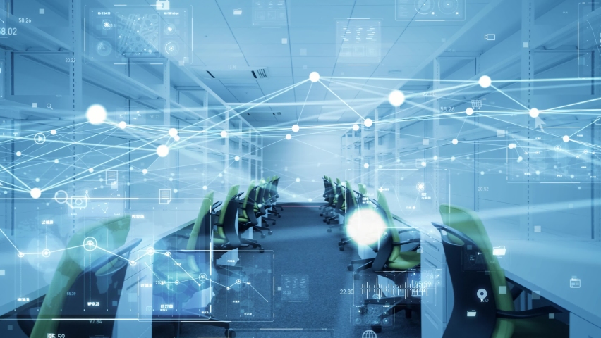 Modern office and communication network concept. Digital transformation. Smart office. - Powered by Shutterstock - Get 15% off with code: PIKWIZARD15