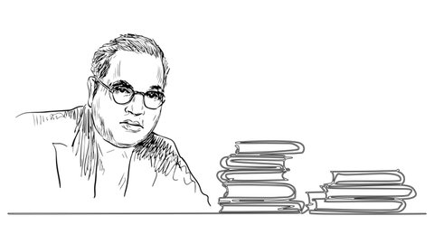 Ambedkar Jayanthi Sketch Reveal Background