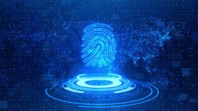 Fingerprint, printed circuit, releasing binary codes, microchip concept. digital identification. Integrated binary codes. Future security, password control fingerprints technology future cybernetic. - Powered by Shutterstock - Get 15% off with code: PIKWIZARD15