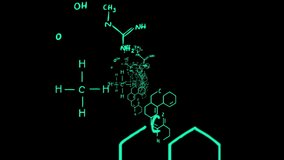 Science chemistry formula on black background or research on medical chemistry medicine concept - Powered by Shutterstock - Get 15% off with code: PIKWIZARD15