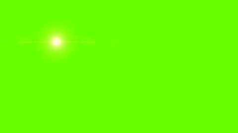 Lens Flare Effects - Optical Light Lens Flare Effect Isolated Over Green Screen Background Animation 4K.