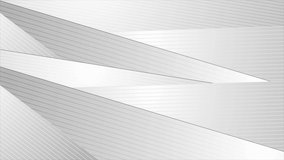 Grey minimal stripes and lines abstract futuristic tech motion background. Seamless looping. Video animation Ultra HD 4K 3840x2160