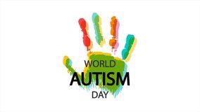 World autism day multicolored child hand, art video illustration. - Powered by Shutterstock - Get 15% off with code: PIKWIZARD15