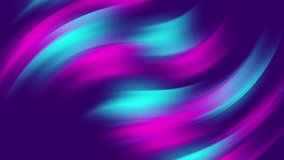 Abstract purple-blue gradient background animation. Twirls, Wavy Curves, Motion Background. 4K render 3D footage