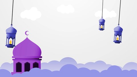 clean of ramadan kareem background  animated motion graphics video good for eid al fitr. eid al adha background video