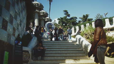 430 Park guell bench Stock Video Footage - 4K and HD Video Clips