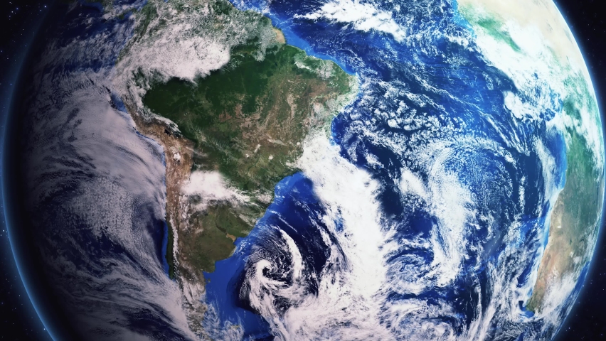 Zoom in to the city of Oshawa, Canada from space. 3D Animation, Stock video footage.