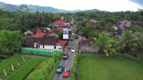 Magelang, Indonesia April 6, 2022 : Volkswagon tour Borobudur holiday offroad