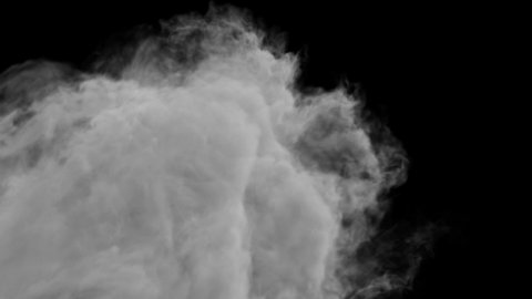 4K Smoke, Fog in Slow Motion, realistic smoke cloud, best for using in composition, use screen mode for blending, fire smoke, ascending vapor steam over black background - floating fog