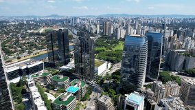 Downtown Sao Paulo Brazil. More than 15 landmarks of city of Sao Paulo Brazil in a unique 4K video clip. Cityscape of Sao Paulo Brazil.