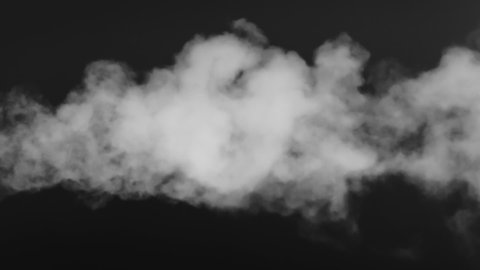 Stream of White Smoke Directed to the Right. A large, dense jet of white smoke slowly moves to the right. Ideal for simulating burnt-out equipment and buildings at medium distances from the camera