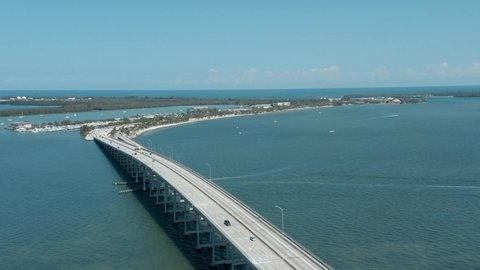 Road to Key Biscayne in Miami, Florida