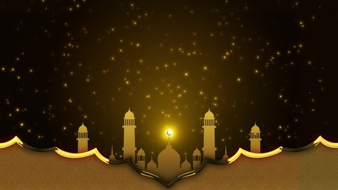 4k Shining sparkles Ramadan Kareem Islamic eid festival glowing lamps and Lantern Greeting Celebration abstract background. Islamic eid al-adha, eid qurban, id-ul-fitr, Al-Hijra, Hajj.