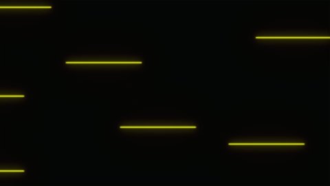 Neon-yellow lines seamless loop animation on black background. Loop background, Lines, Neon lines, Seamless motion background. 4K render video